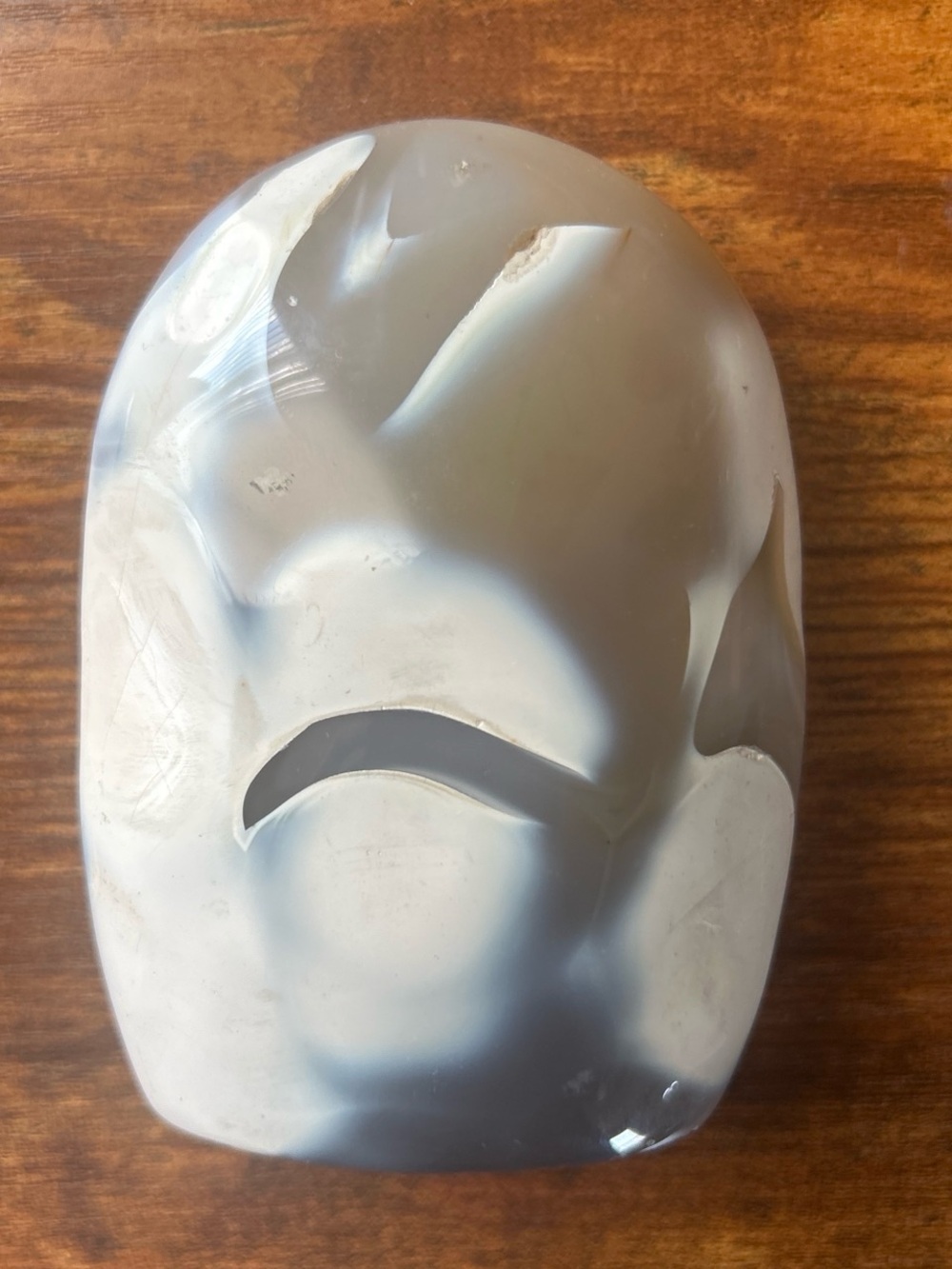 💎 Polished Orca Agate Display Free Form Stone in Gray and Cream - 4.25”